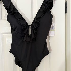 Michael Kors Deep V One Piece Black